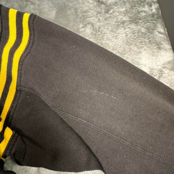 Vintage 90’s Lugz Sports Black Embroidered Fleece Quarter Zip Pullover Sweater L - Picture 6 of 8